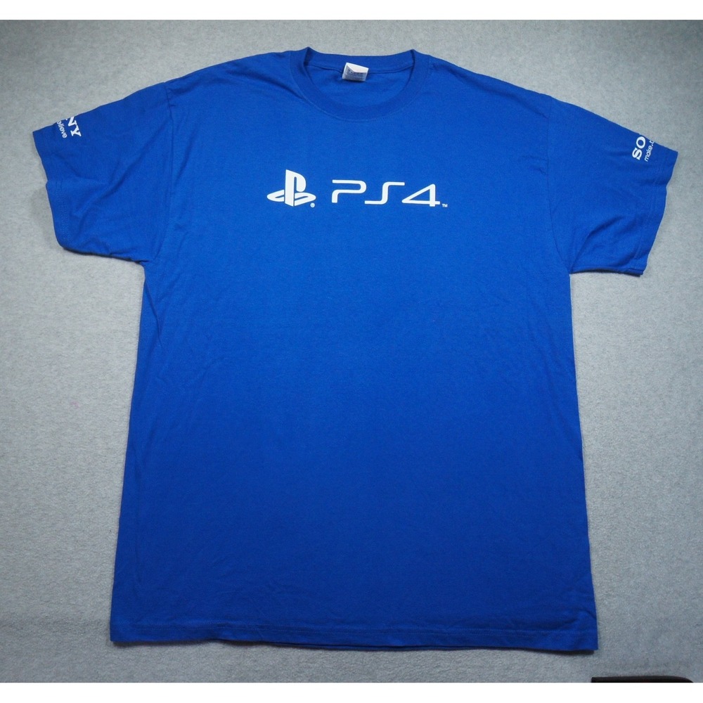 Playstation Shirt Mens XLarge Blue Crewneck PS4 Gaming Tee Promo Graphic NEW